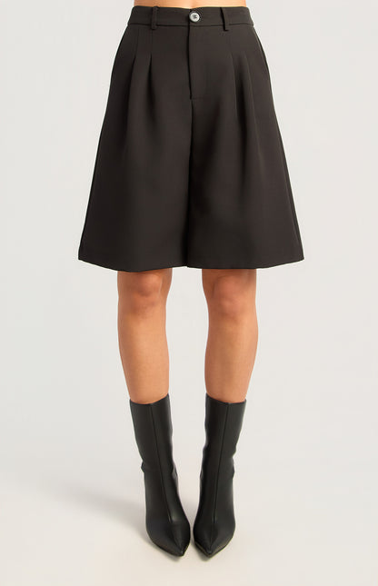Bermuda long line shorts black