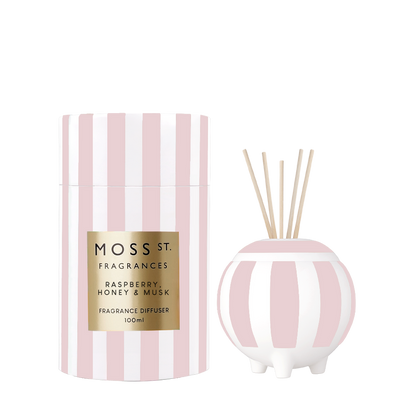 Moss street Raspberry, Honey & Musk Ceramic Diffuser 100ml