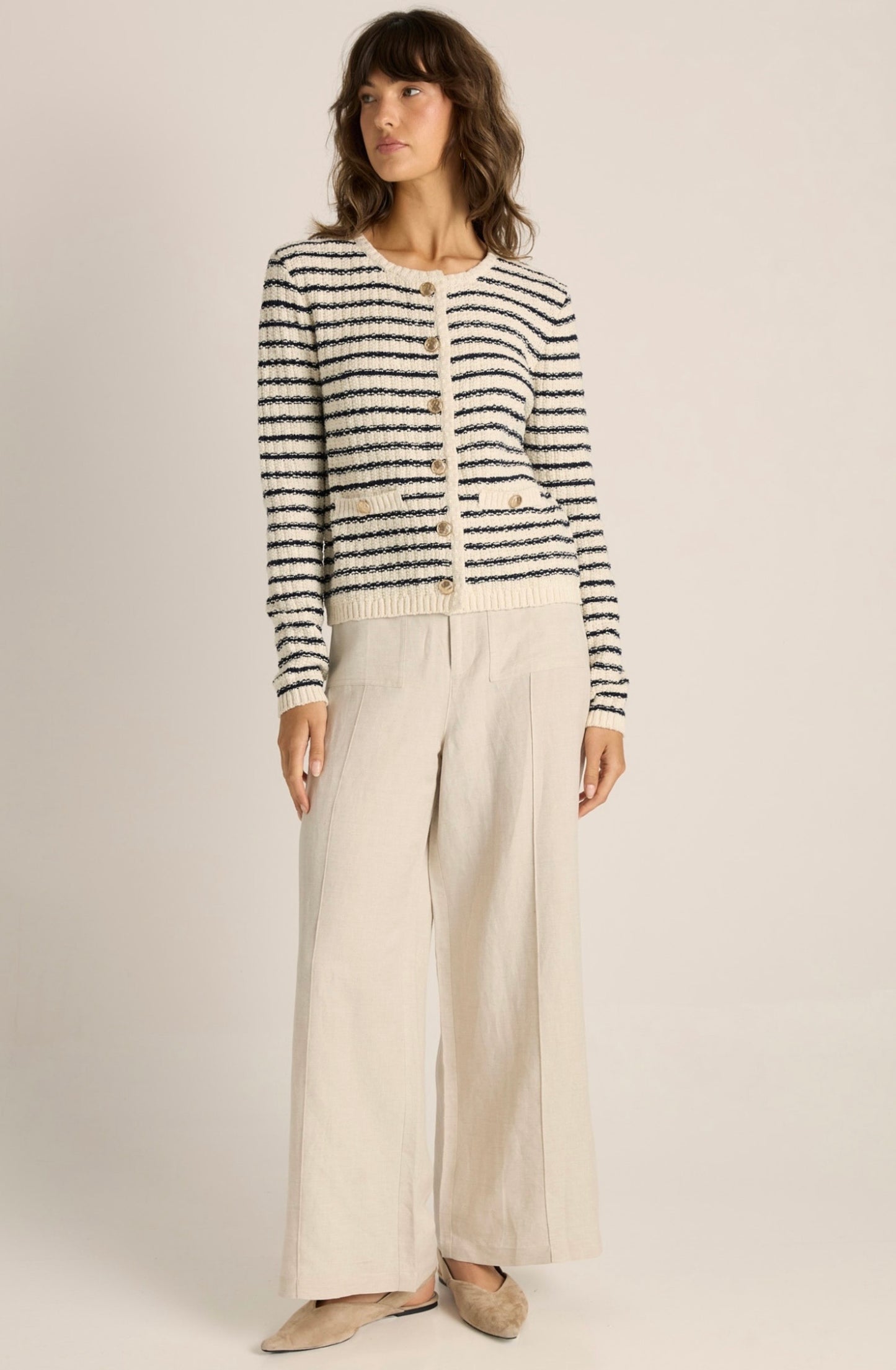 Sass Ellie stripe knit Cardy