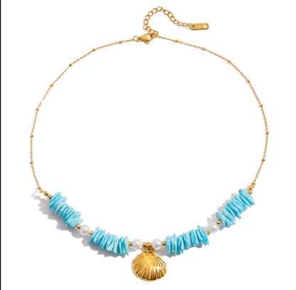 Flying Saucers seashell necklace pre order