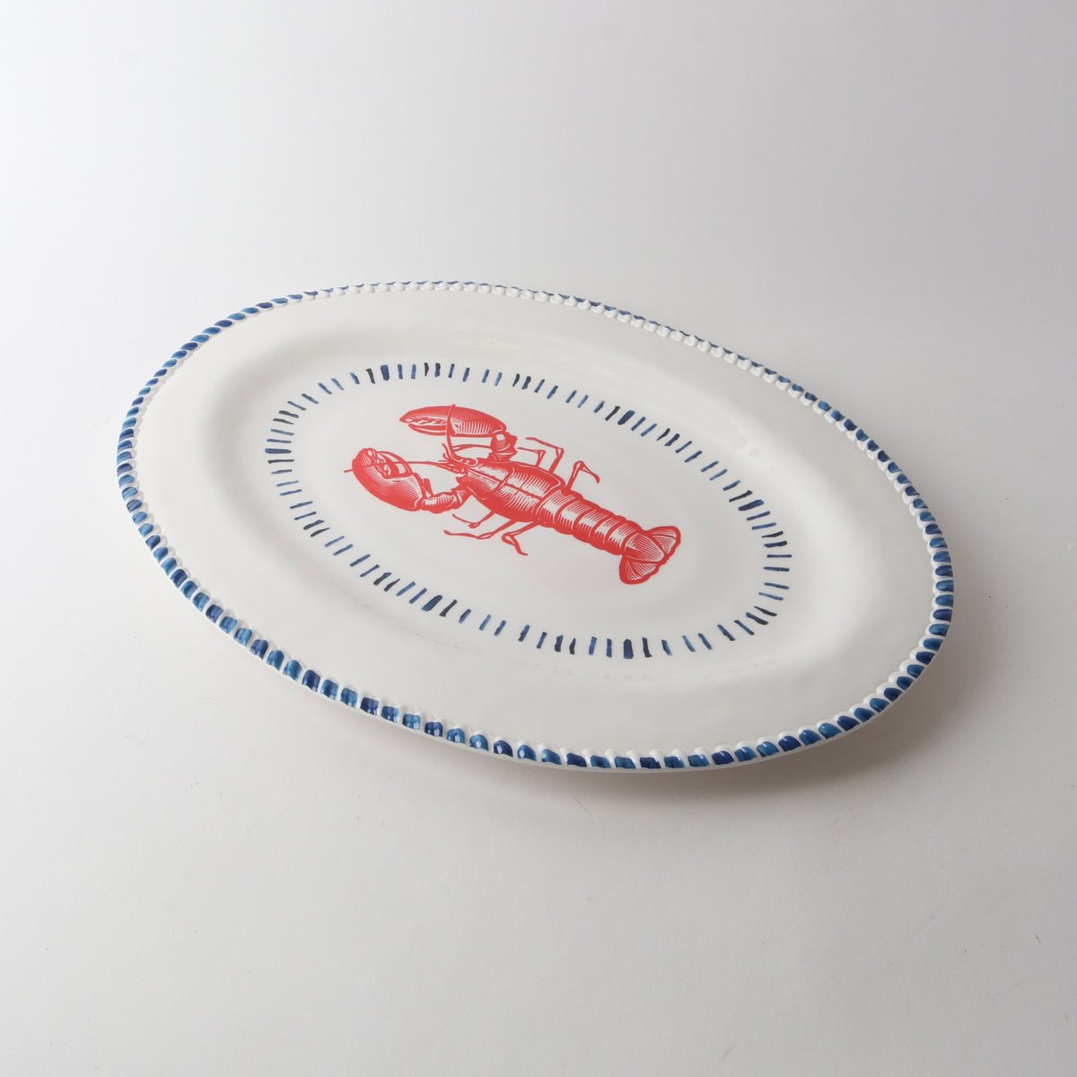 Melamine Nautical Lobster Oval Platter 48cm