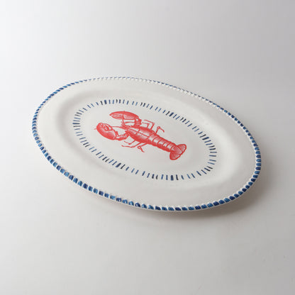 Melamine Nautical Lobster Oval Platter 48cm