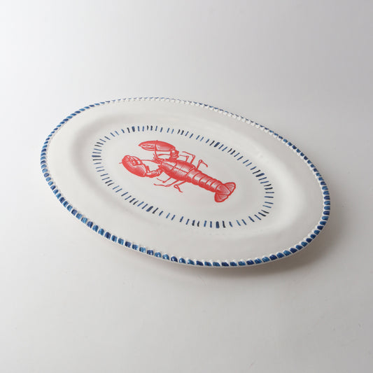 Melamine Nautical Lobster Oval Platter 48cm