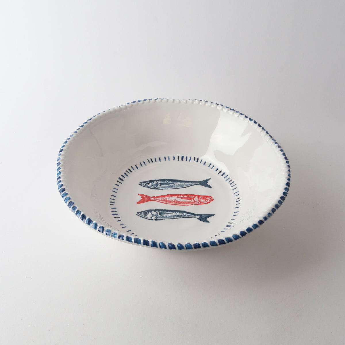 Melamine Nautical sardinr Bowl 31cm (Copy)