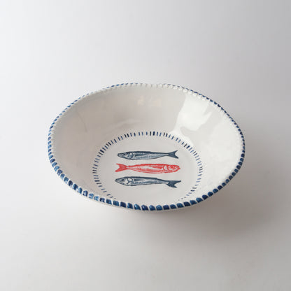Melamine Nautical sardinr Bowl 31cm (Copy)