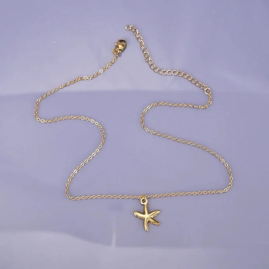 Flying Saucers Starfish necklace