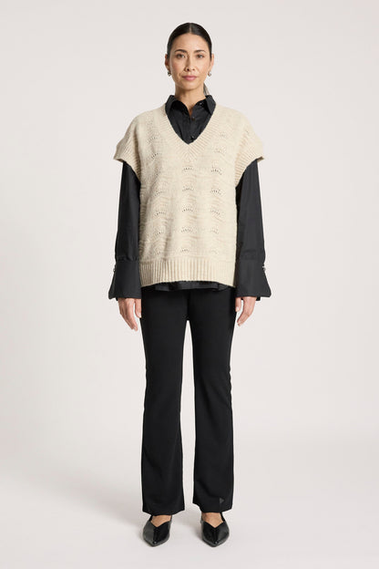 Eb + Ive orin knit vest Dune