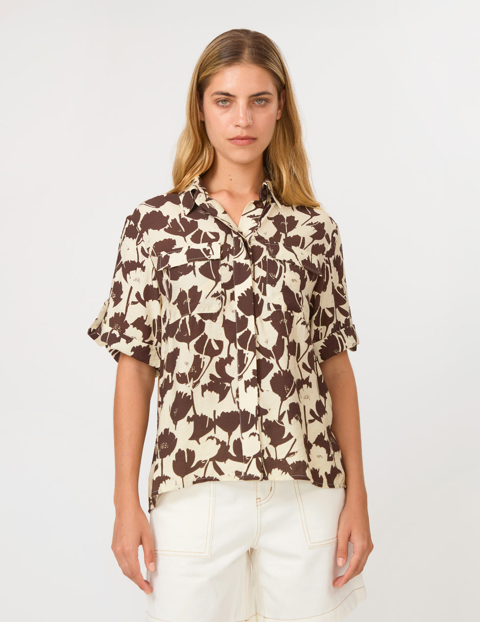 Stella +Gemma UTAH SHIRT - CHOCOLATE BOUQUET