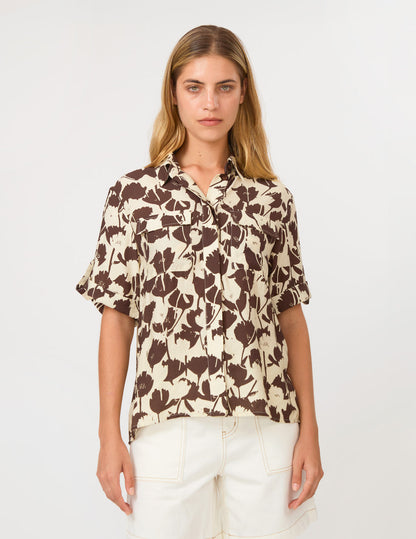 Stella +Gemma UTAH SHIRT - CHOCOLATE BOUQUET