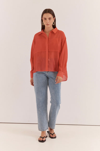 Sass Val oversized shirt Orange