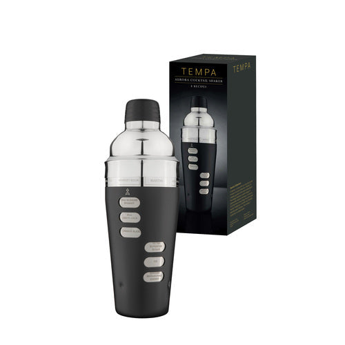 Ladelle Aurora Recipe Matte Black Cocktail Shaker