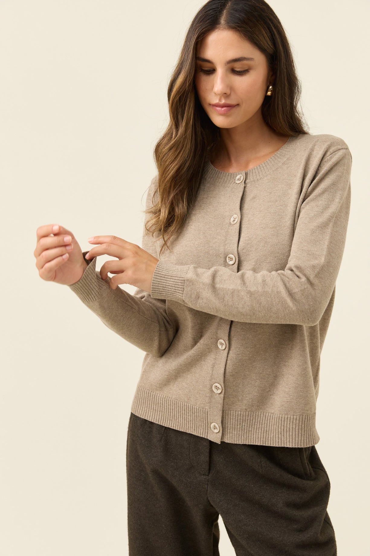 Isle of mine Darby cardigan stone