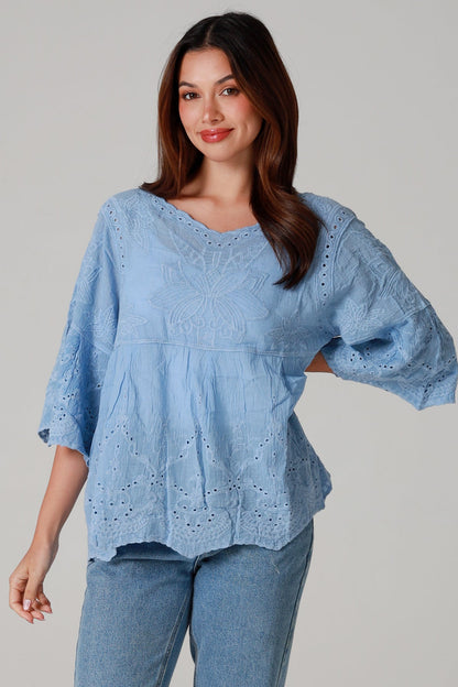 Light blue cordon top one size