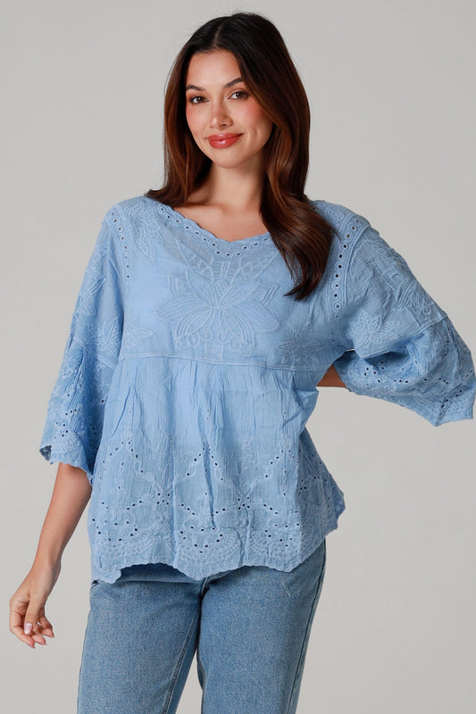 Light blue cordon top one size