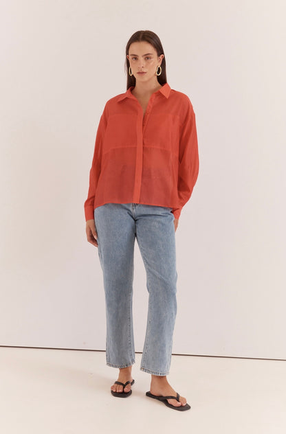 Sass Val oversized shirt Orange