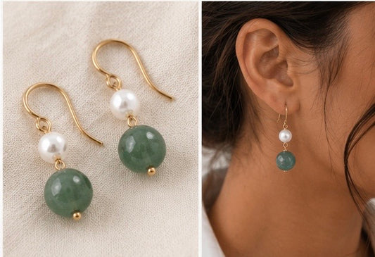 Flying Saucers Jade earrings