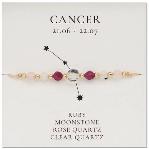 Flying Saucers Natural stone Zodiac bracelet