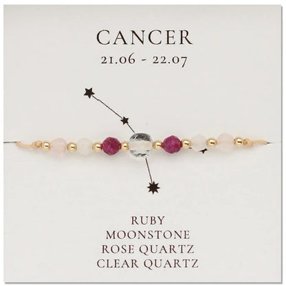 Flying Saucers Natural stone Zodiac bracelet