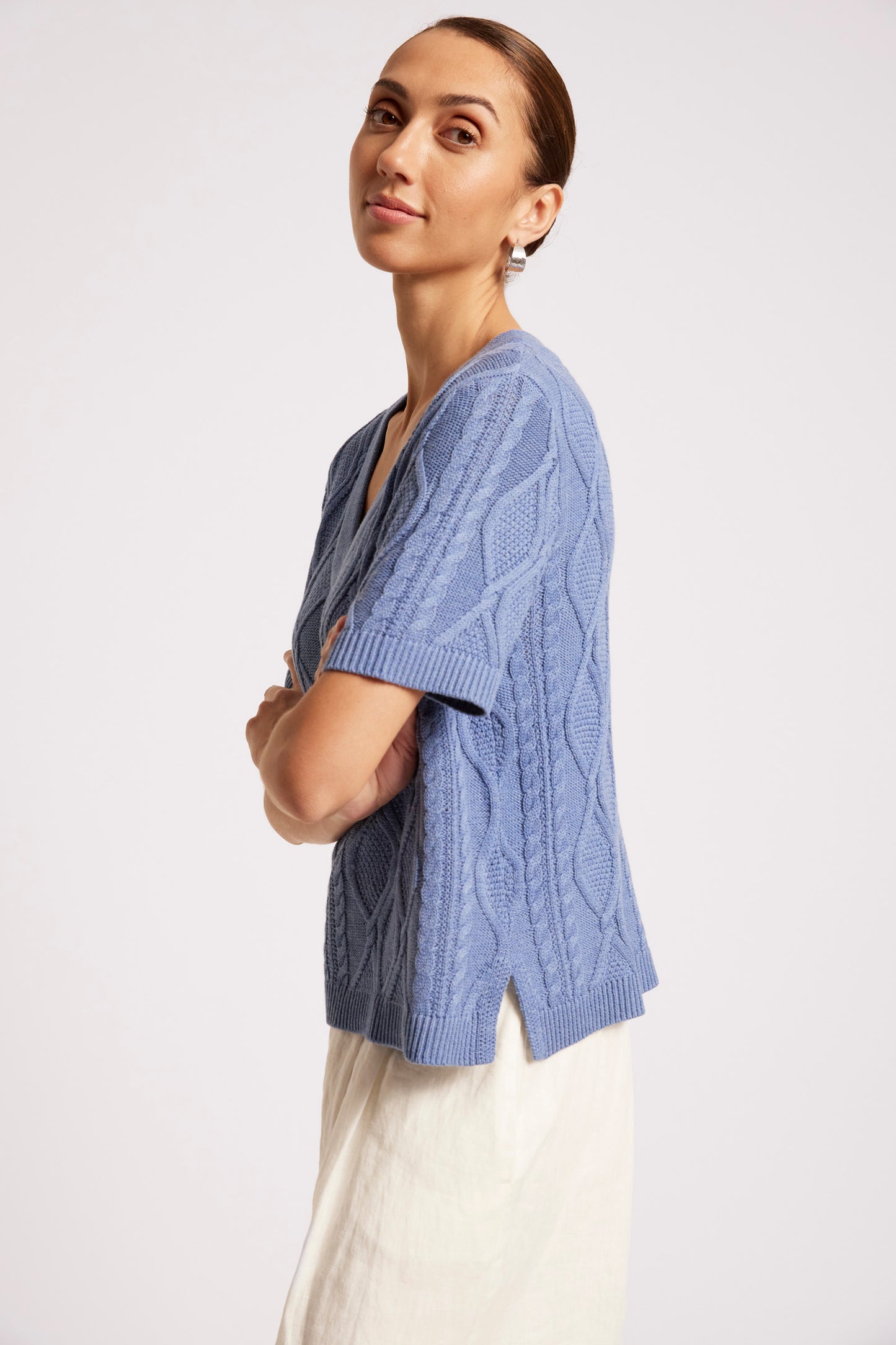 Eb +Ive Casa cable Knit Denim