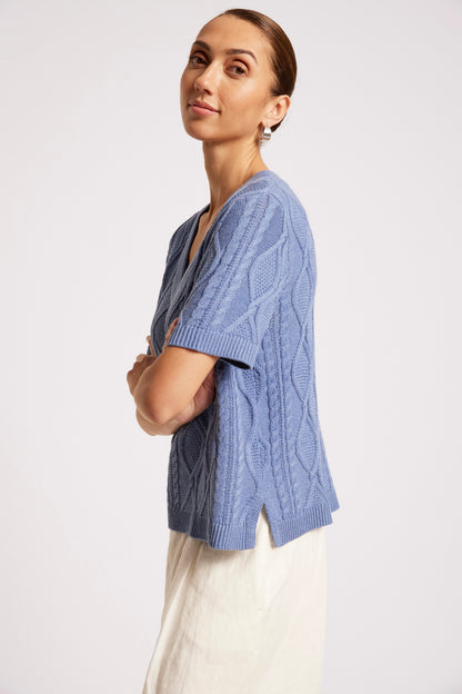 Eb +Ive Casa cable Knit Denim