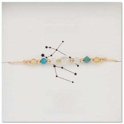 Flying Saucers Natural stone Zodiac bracelet