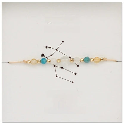 Flying Saucers Natural stone Zodiac bracelet