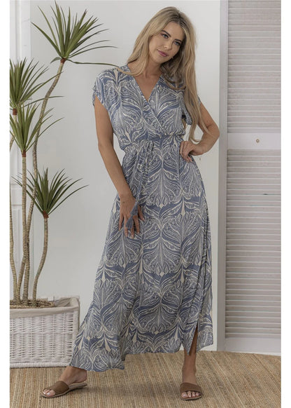 Delta S/Sleeve Maxi Dress