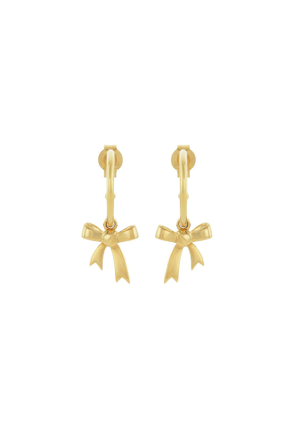 Karen Walker bow hoop earrings gold