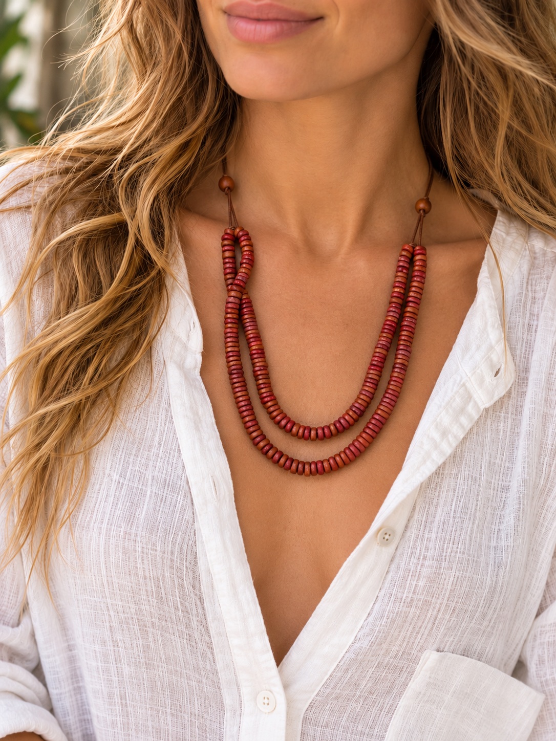 Flying Saucers terracotta double strand