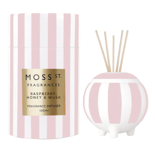 Moss street Raspberry, Honey & Musk Ceramic Diffuser 100ml