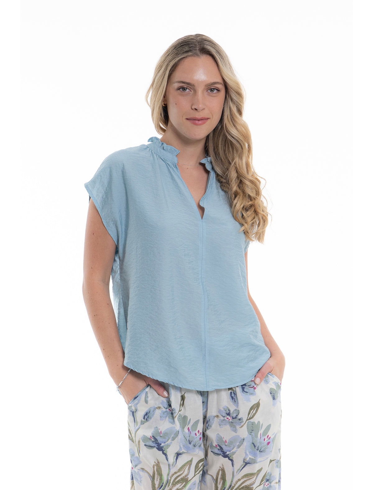 Hampton top dusky blue