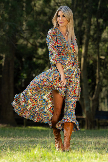 Boho Aurora wrap dress
