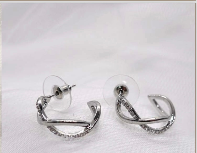 Gregory Ladner twist strand earrings silver