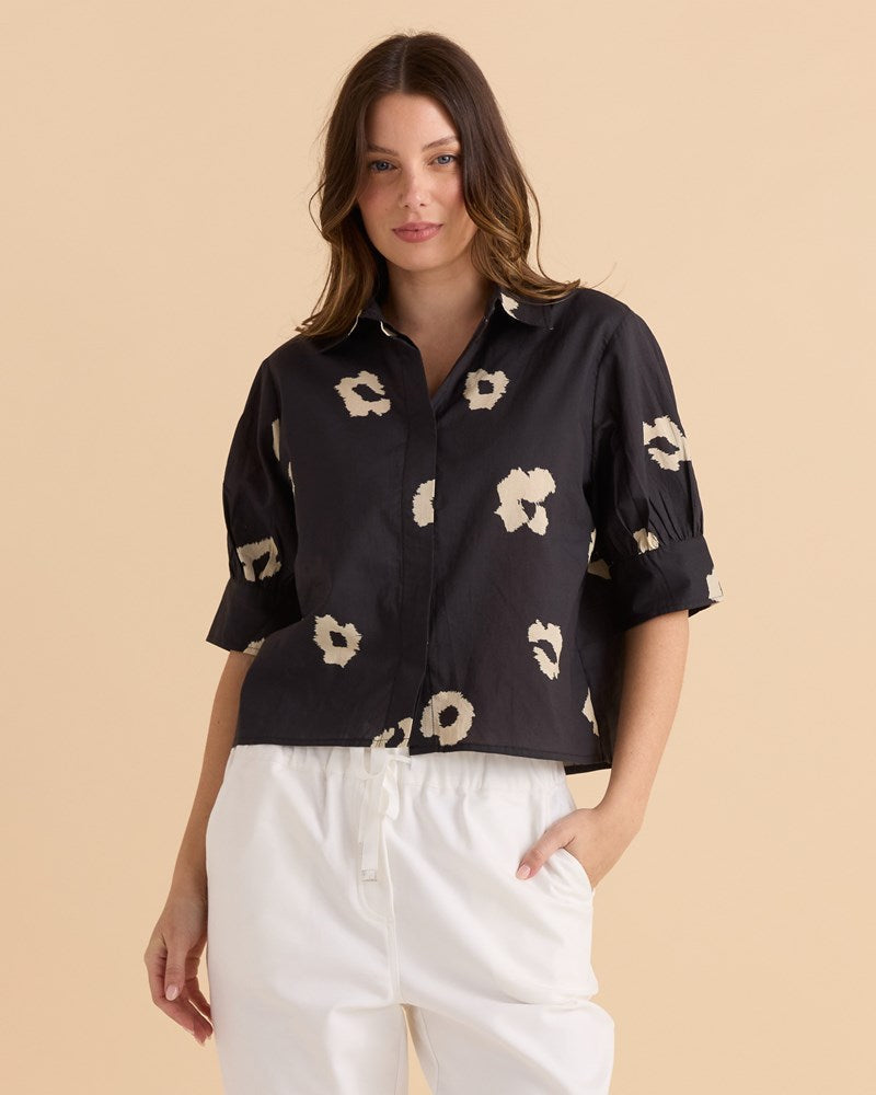 Betty BasicsReagan Poplin Shirt Leo