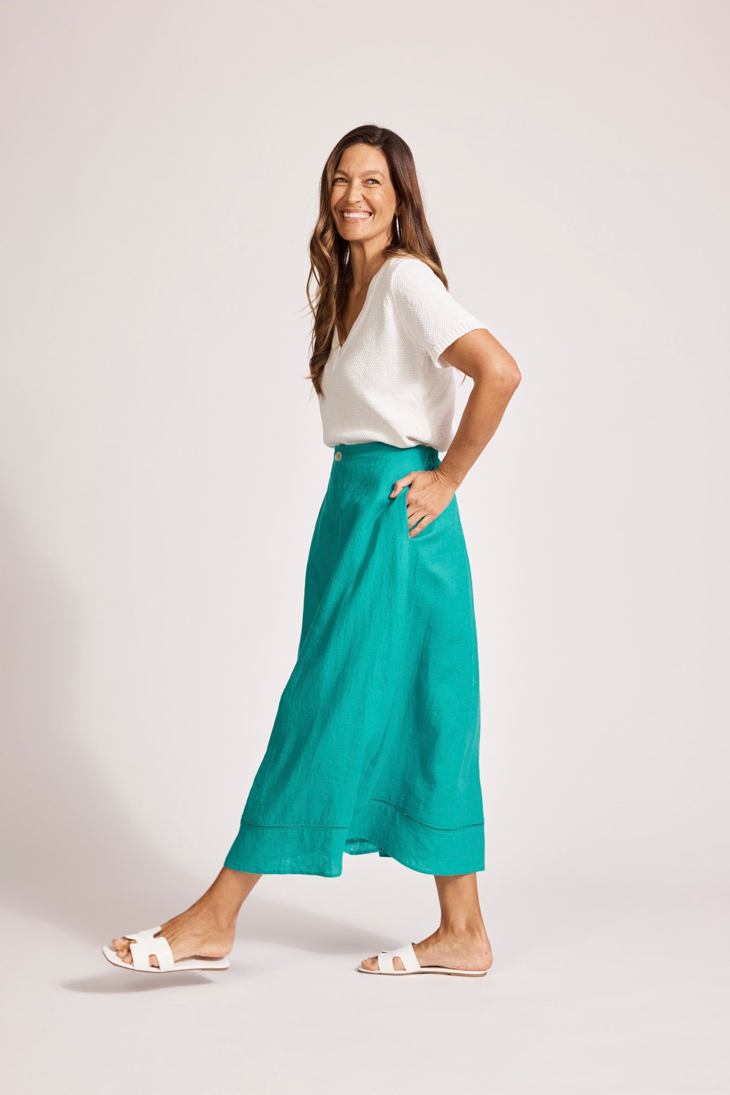 Eb &Ive Miramar maxi skirt Lagoon