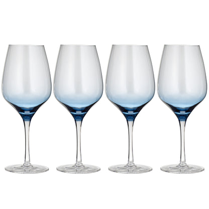 Ladelle Prism Blue 4pk Wine Glass