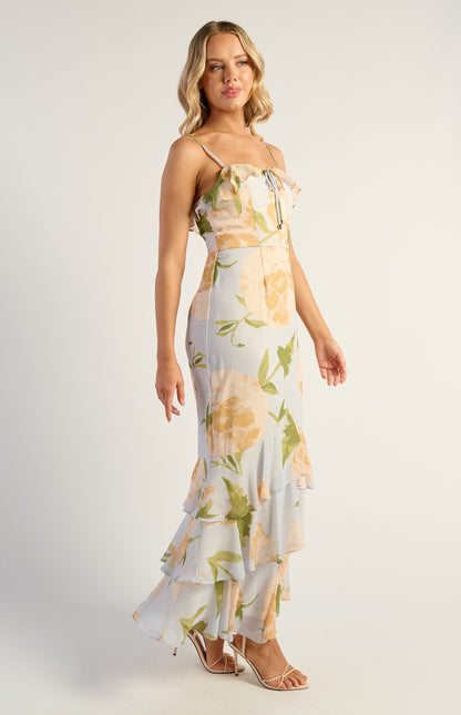 Floral chiffon dress