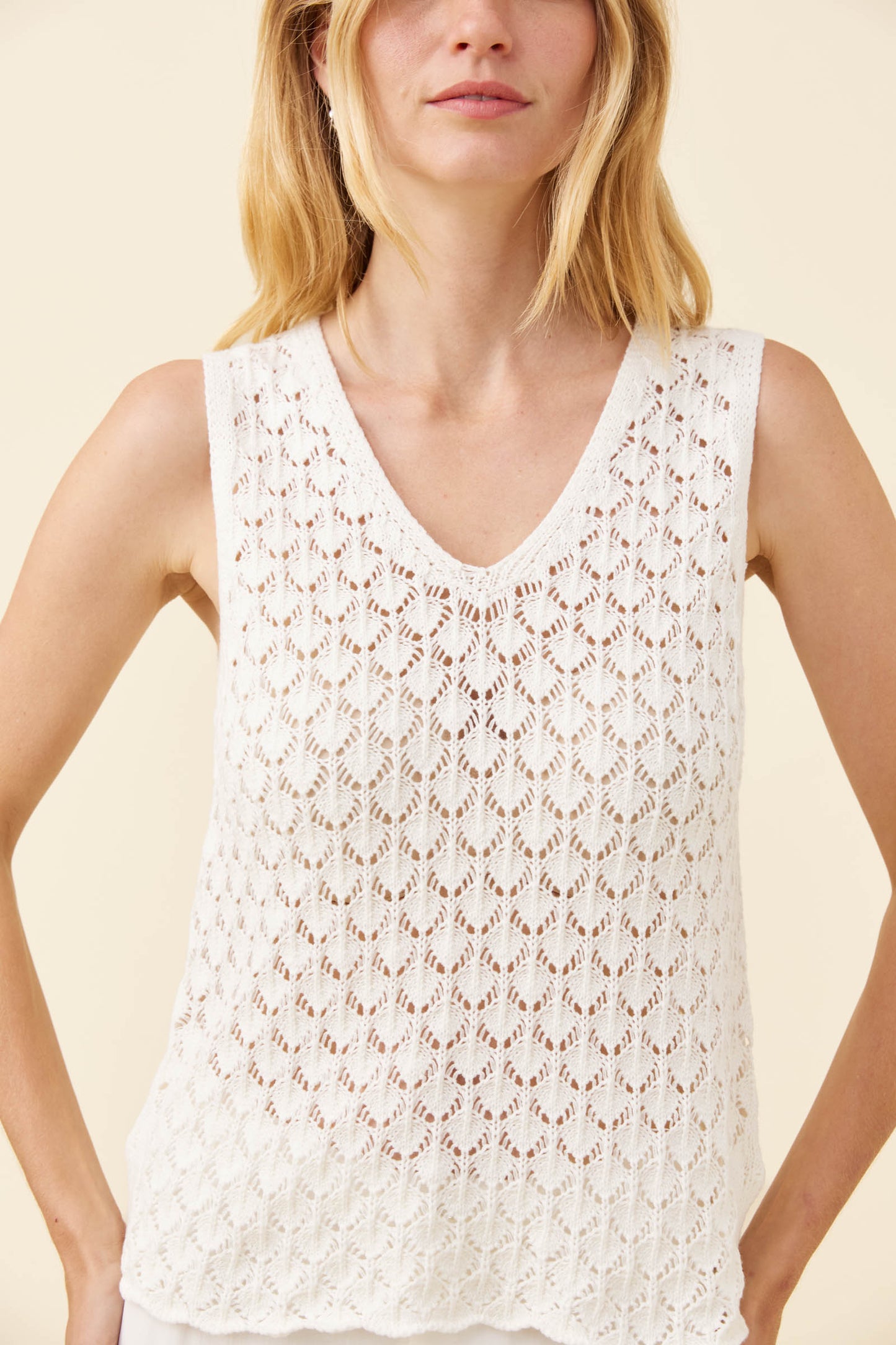 Isle of mine Mia knit top white