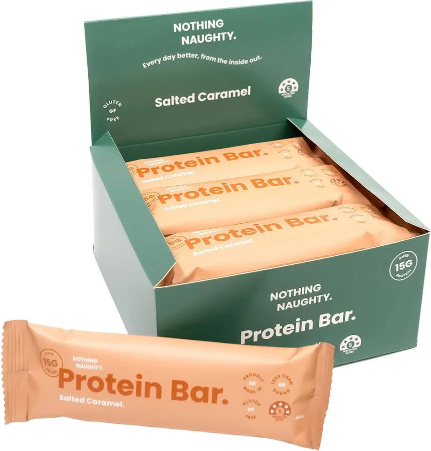 Nothing Naughty Protein bar Salted. Caramel box 12 (Copy)