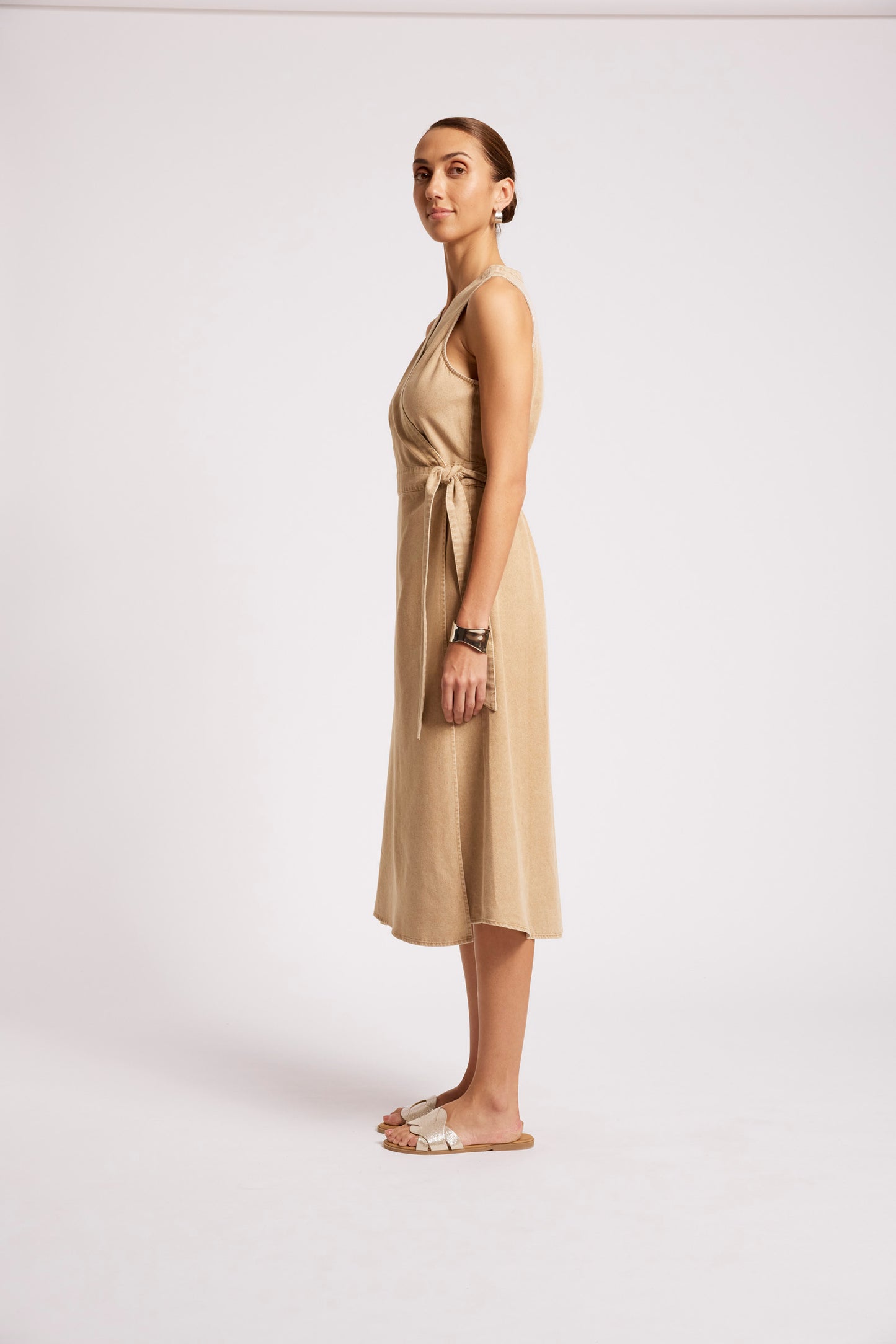 Eb +IveDusk Denim wrap dress Dune