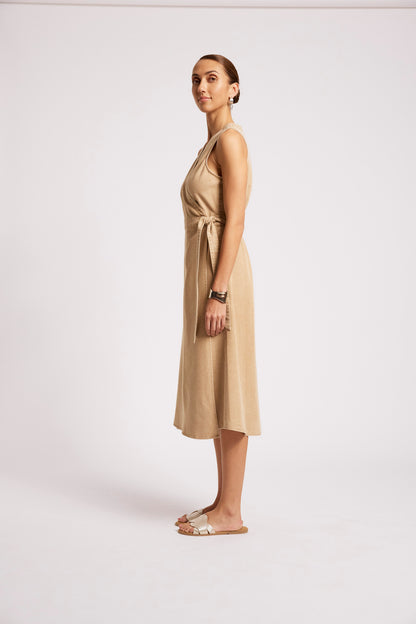 Eb +IveDusk Denim wrap dress Dune
