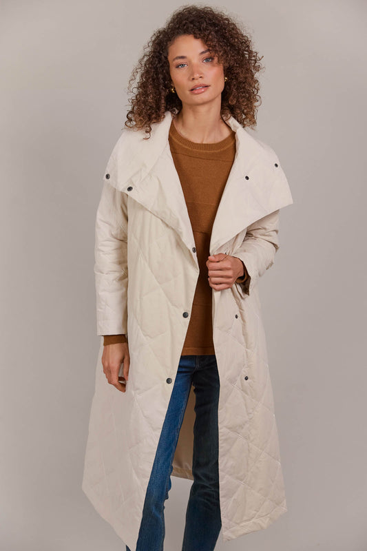 Eb & Ive Agro coat  Ecru