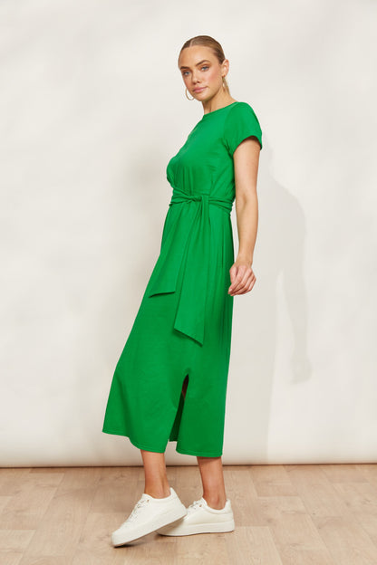 Eb &Ive Varanno Tie Dress Emerald