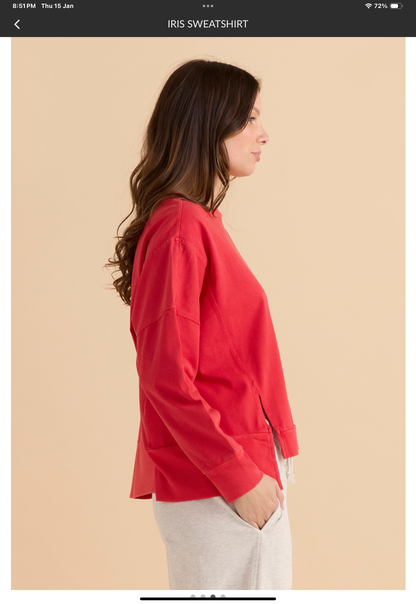 Betty Basics Iris Sweatshirt red
