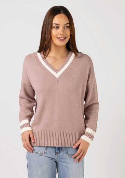 Stella +Gemma Jimmy Jumper  coconut Ice