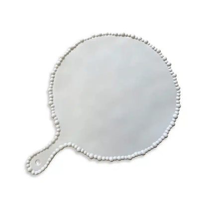 Melamine Pearl platter handle round pre order white
