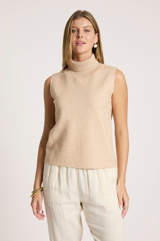 Eb+Ive Zara knit vest Bisque