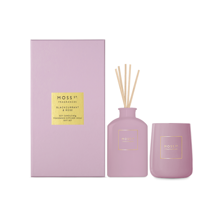 Moss street Gift set. Mini candle &diffuser