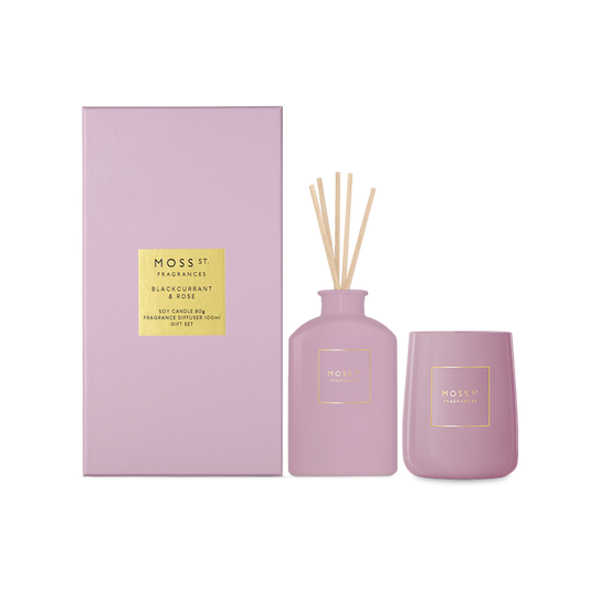 Moss street Gift set. Mini candle &diffuser