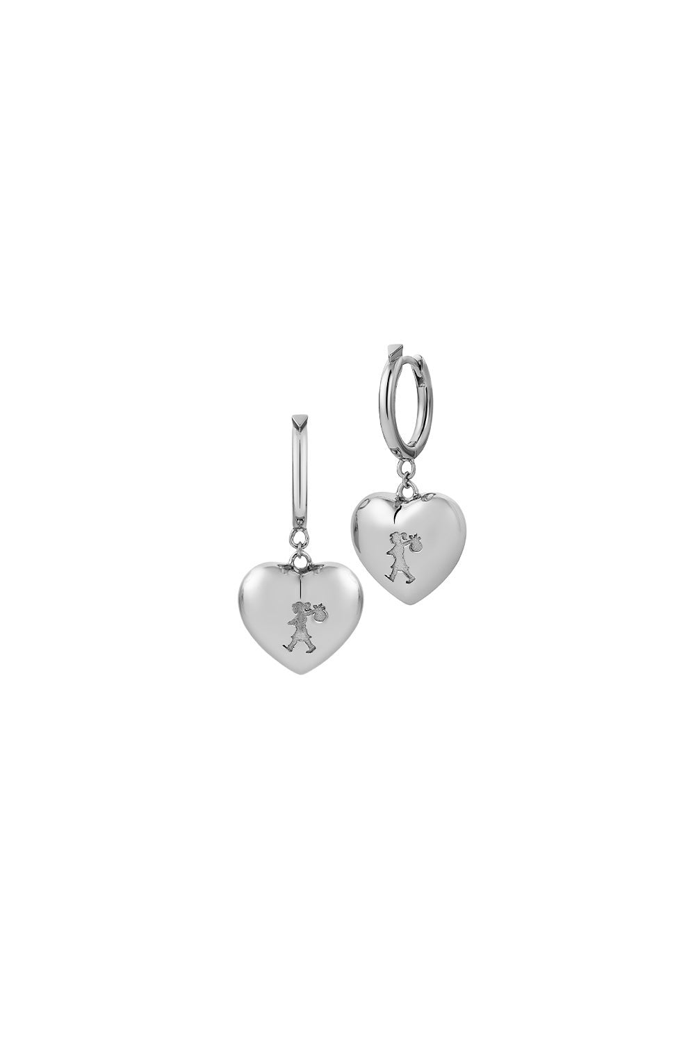 Karen Walker RUNAWAY HEART EARRINGS SILVER